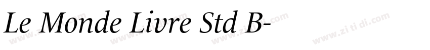 Le Monde Livre Std B字体转换